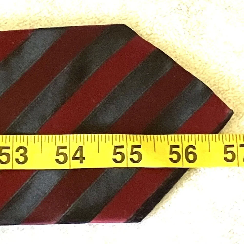 Ferrell Reed City of London Tie Vtg Repp Stripe Iridescent Silk Preppy